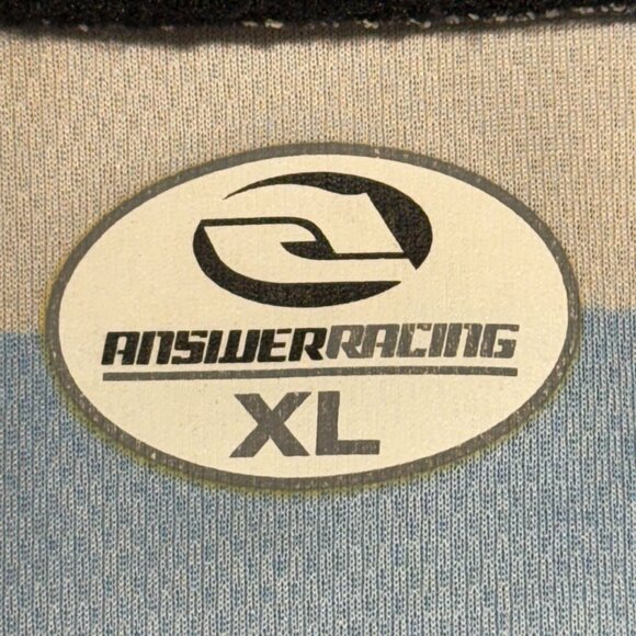 Answer Racing XL Y2K Motocross Jersey Blue & Gray Long Sleeve Lightweight - Picture 7 of 14
